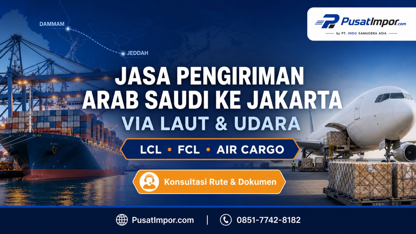 Jasa pengiriman barang dari Arab Saudi via laut dan udara ke Jakarta - Pusat Impor