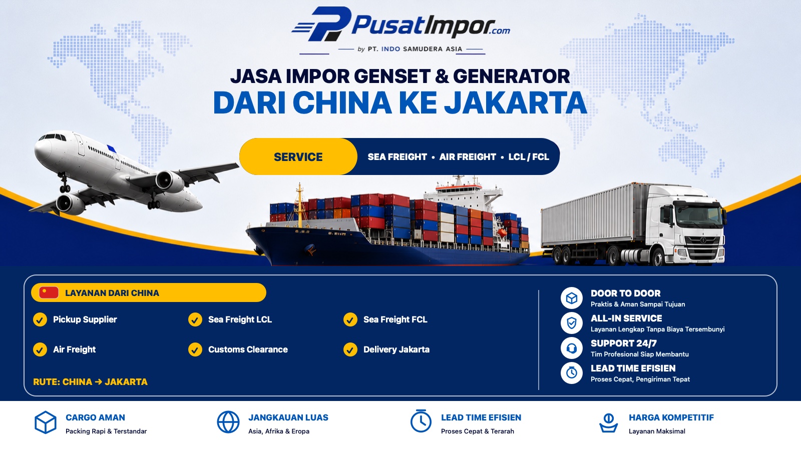 Jasa Impor Genset dan Generator dari China ke Jakarta — Pusat Impor